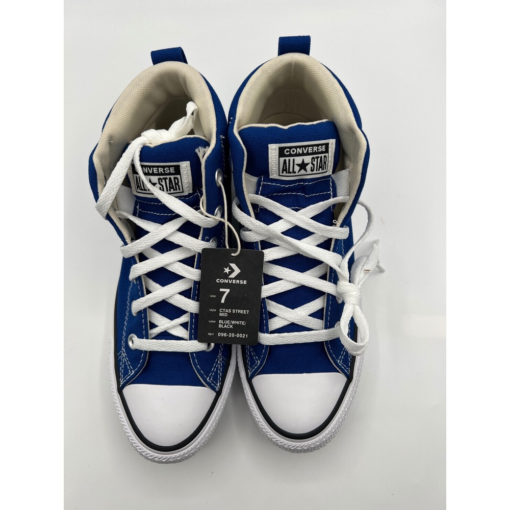 Converse Chuck Taylor All Star Street Mid Blue White Black A17065F Size 7